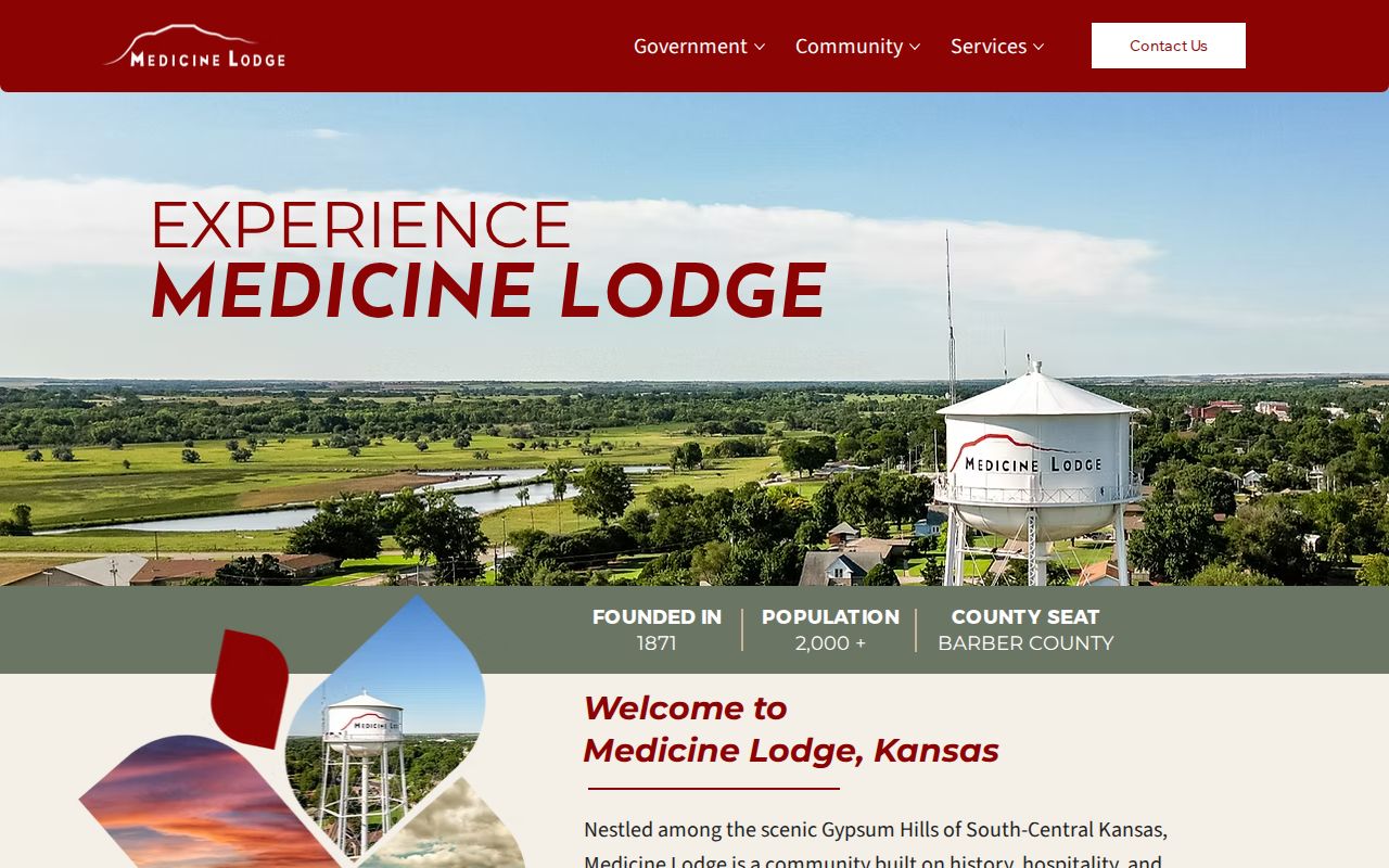 Medicine Lodge court docket city hall and county-seat context
